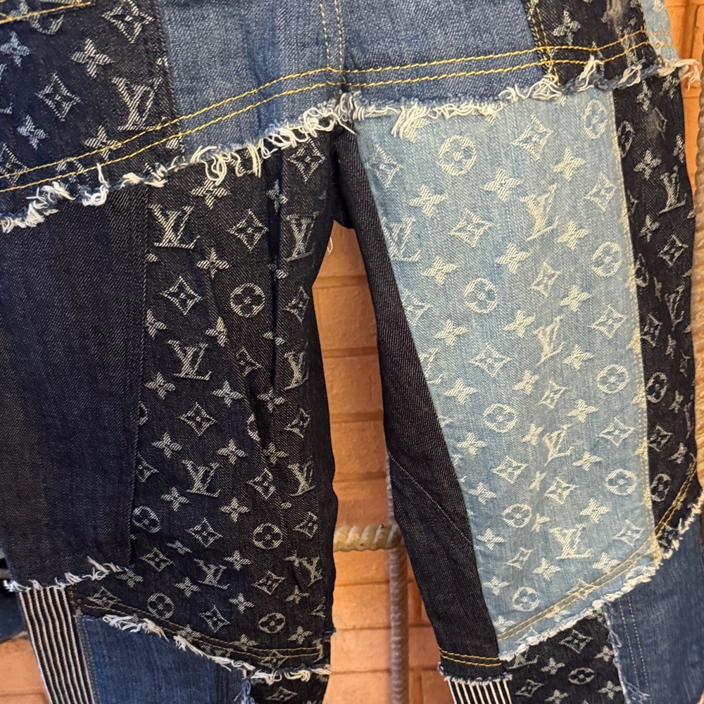 Patchwork Denim LV Monogram capris - image 3